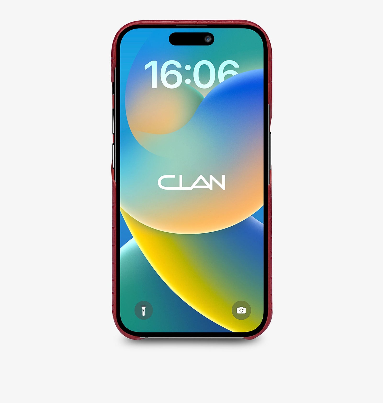 iPhone 15 Pro Max — Vitello stampato coccodrillo — Rosso Lucido — Visualizza immagine 4