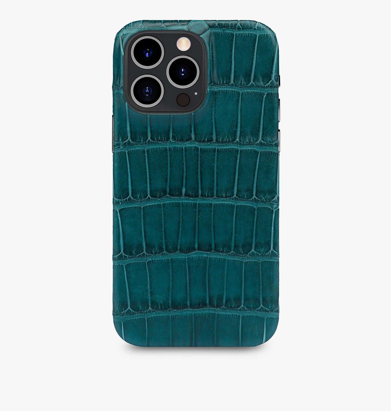 iPhone 15 Pro Max — Coccodrillo — Verde petrolio scuro — Visualizza immagine 1