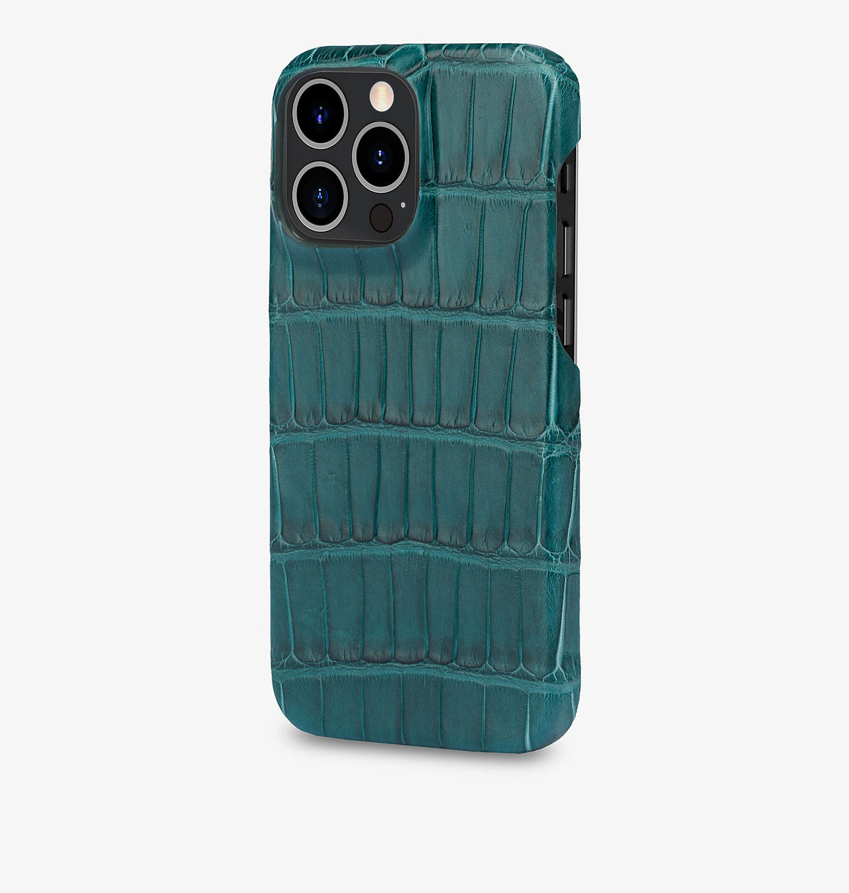 iPhone 15 Pro Max — Coccodrillo — Verde petrolio scuro — Visualizza immagine 2