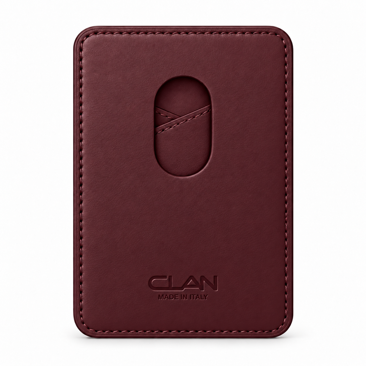 MagSafe Card Holder — Cross Pocket — Alligator — Burgundy