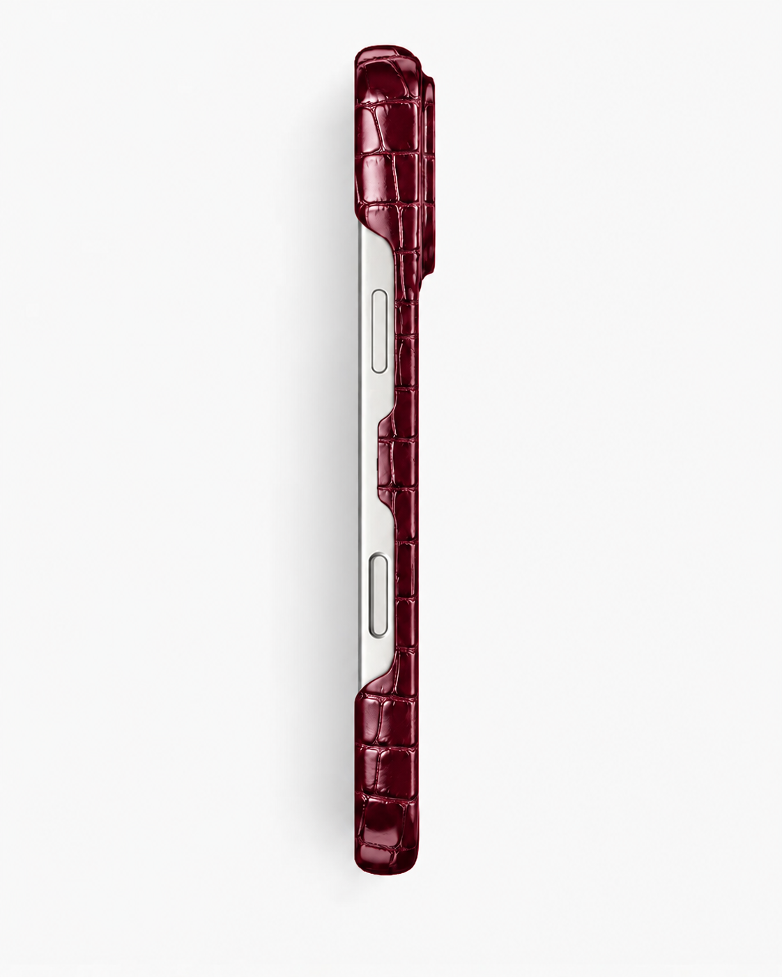 iPhone 18 Pro — iPhone 18 Pro— Crocodile-embossed calfskin — Burgundy — View image 4