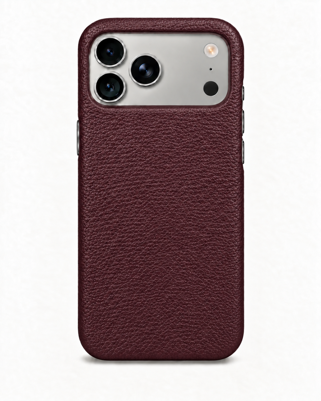 iPhone 18 Pro Max — iPhone 18 Pro Max— Calfskin — Burgundy — View image 1