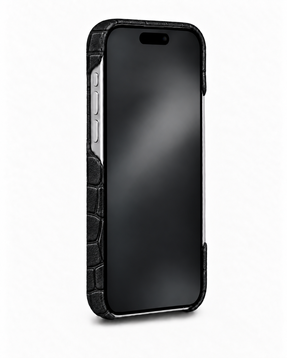 iPhone 16 Pro — Crocodile-embossed calfskin — Black — View image 3