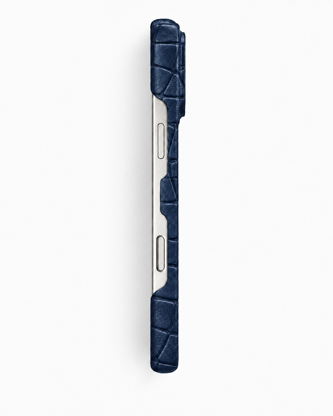 iPhone 16 Pro — Crocodile-embossed calfskin — Blue — View image 4