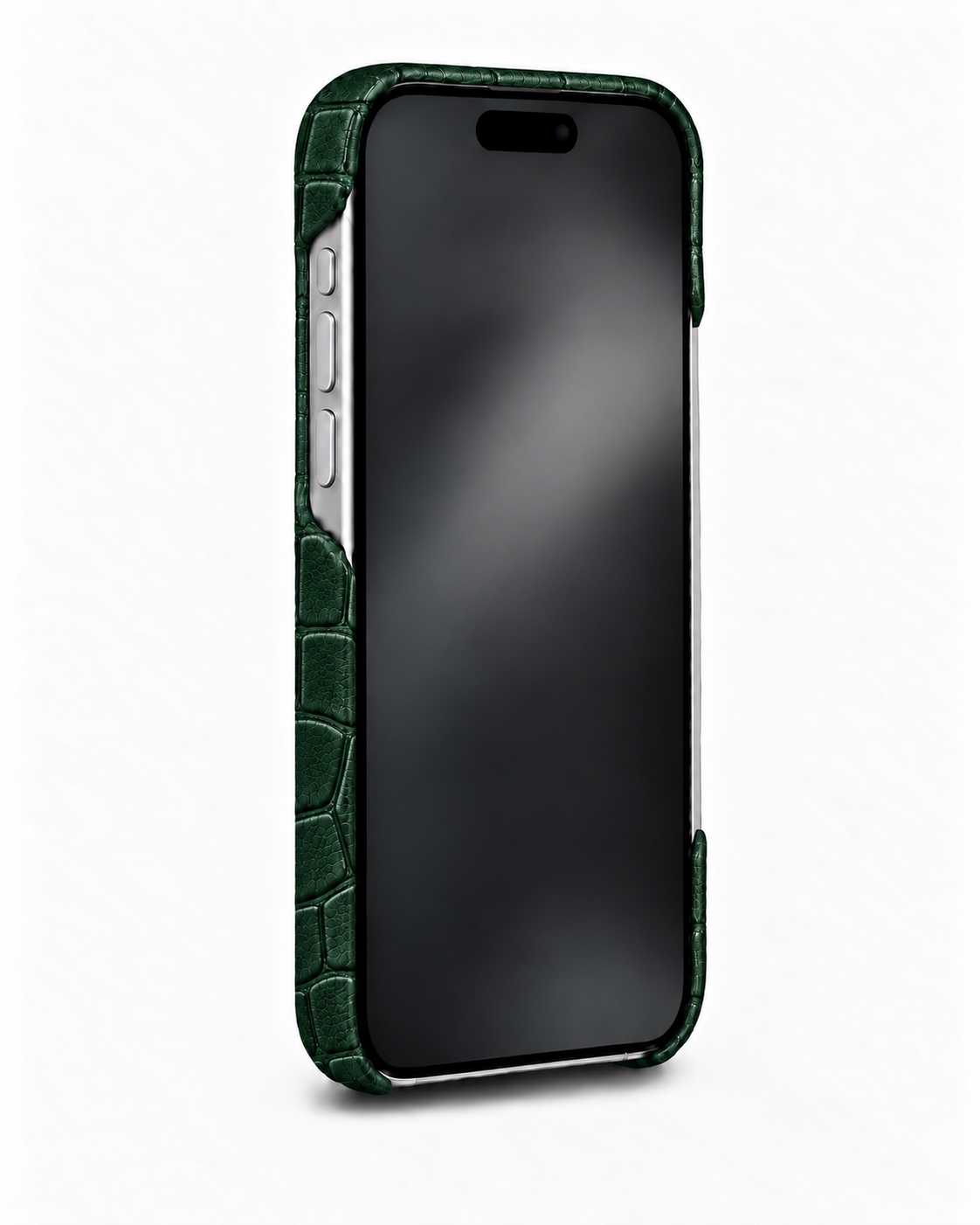 iPhone 16 Pro — Crocodile-embossed calfskin — Dark Green — View image 3