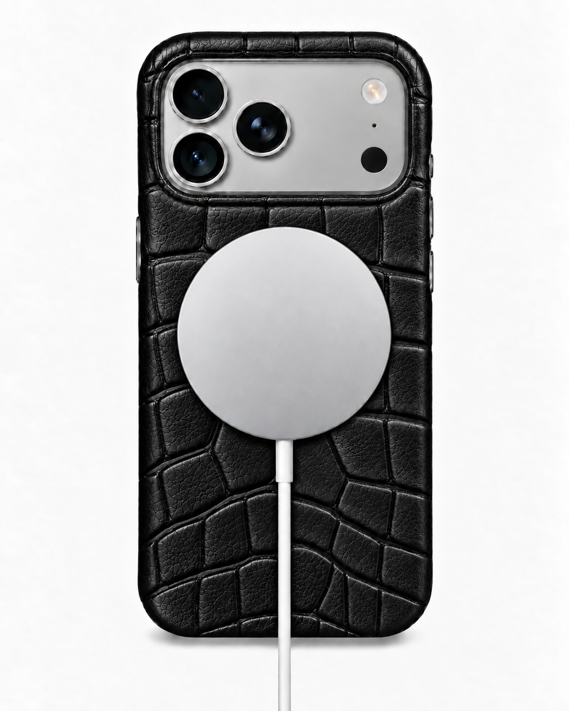 iPhone 18 Pro — Crocodile-embossed calfskin — Black — View image 5