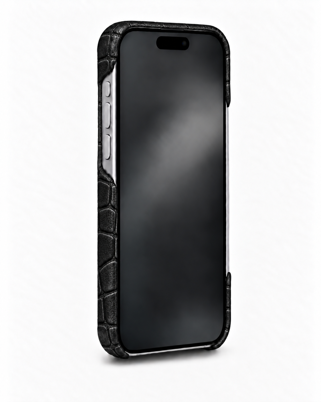 iPhone 18 Pro — Crocodile-embossed calfskin — Black — View image 3