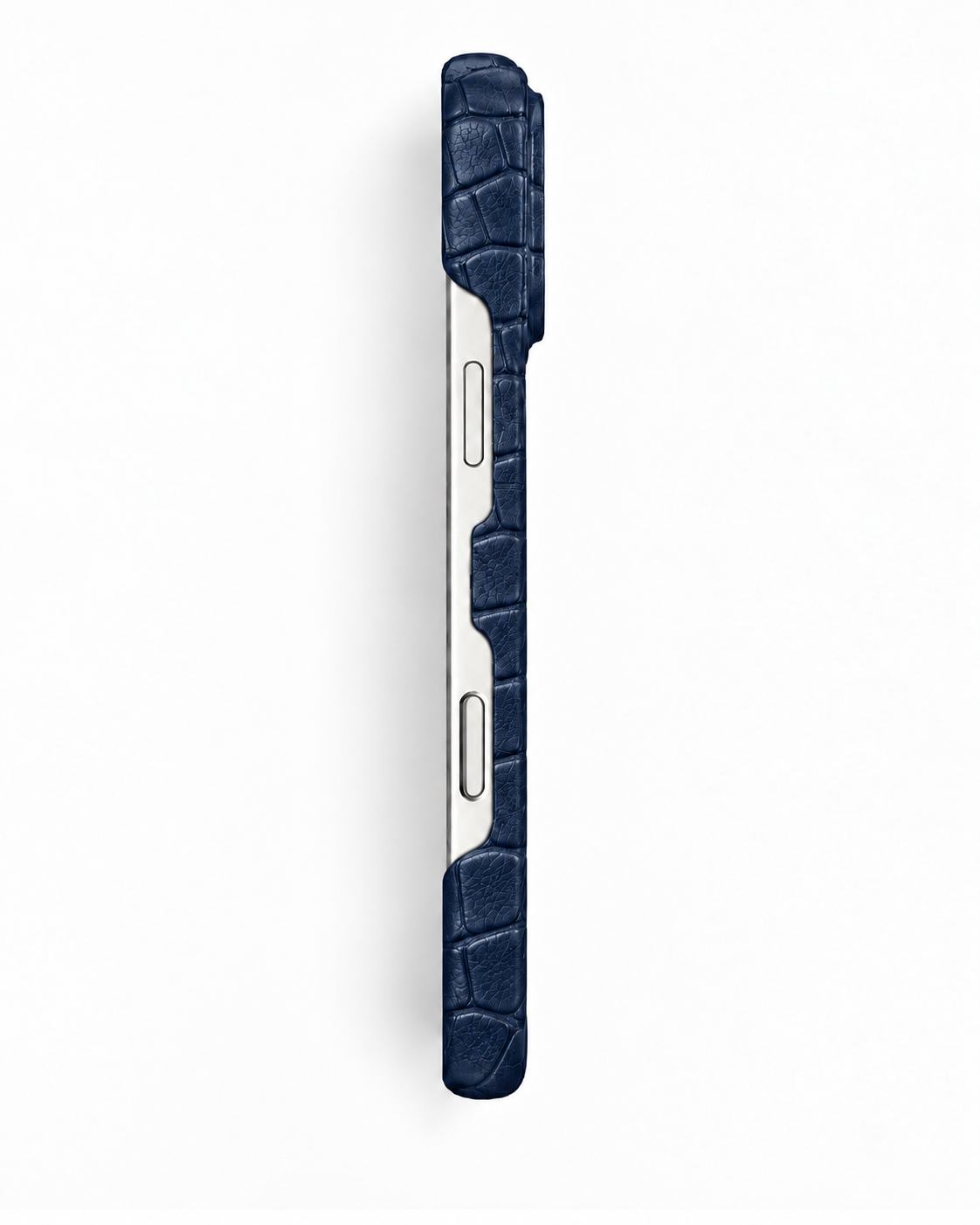 iPhone 17 Pro — Crocodile-embossed calfskin — Blue — View image 4