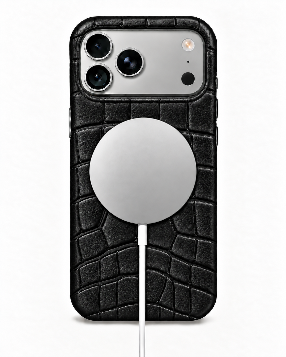 iPhone 17 Pro Max — iPhone 17 Pro Max— Veau embossé crocodile — Noir — Voir l’image 5