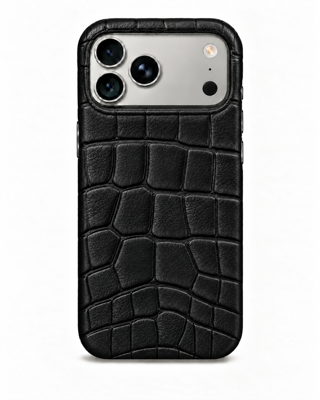 iPhone 18 Pro Max — Crocodile-embossed calfskin — Black — View image 1