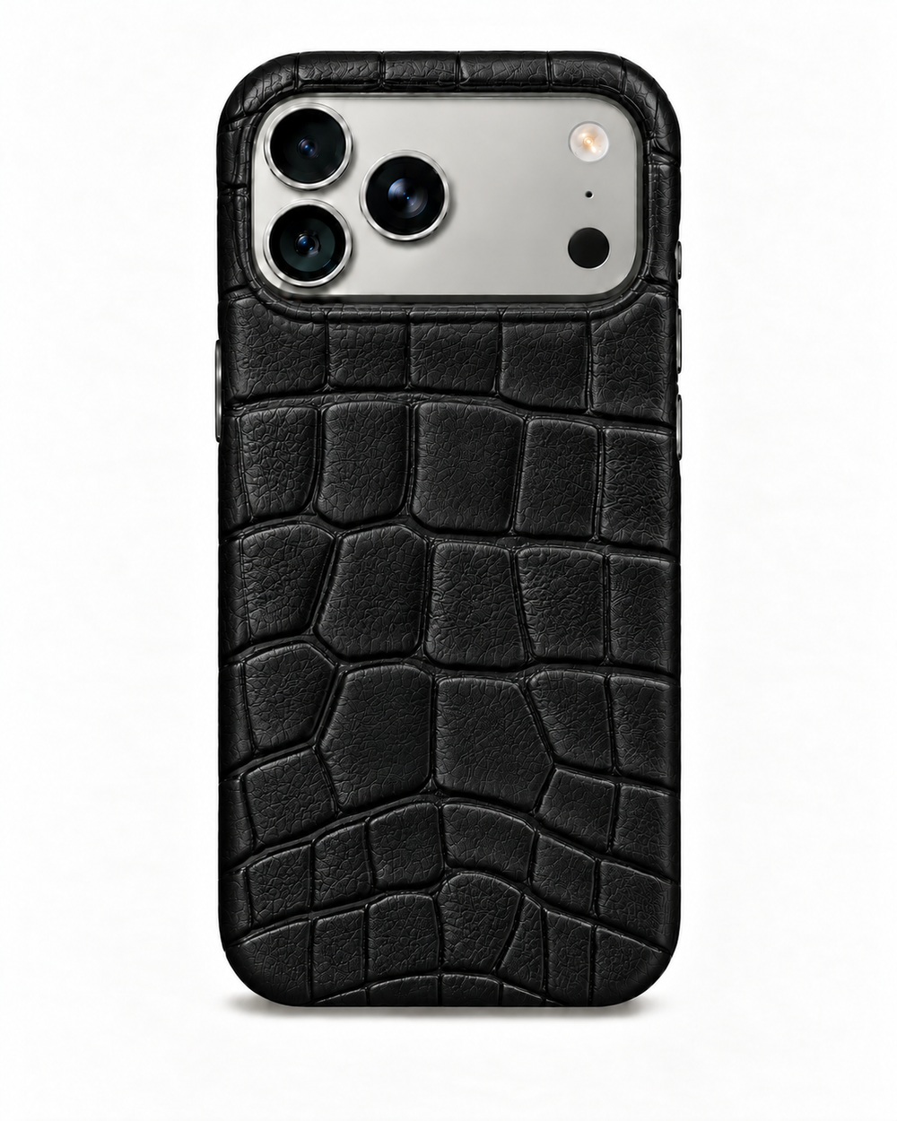iPhone 17 Pro Max — Vitello stampa coccodrillo — Nero