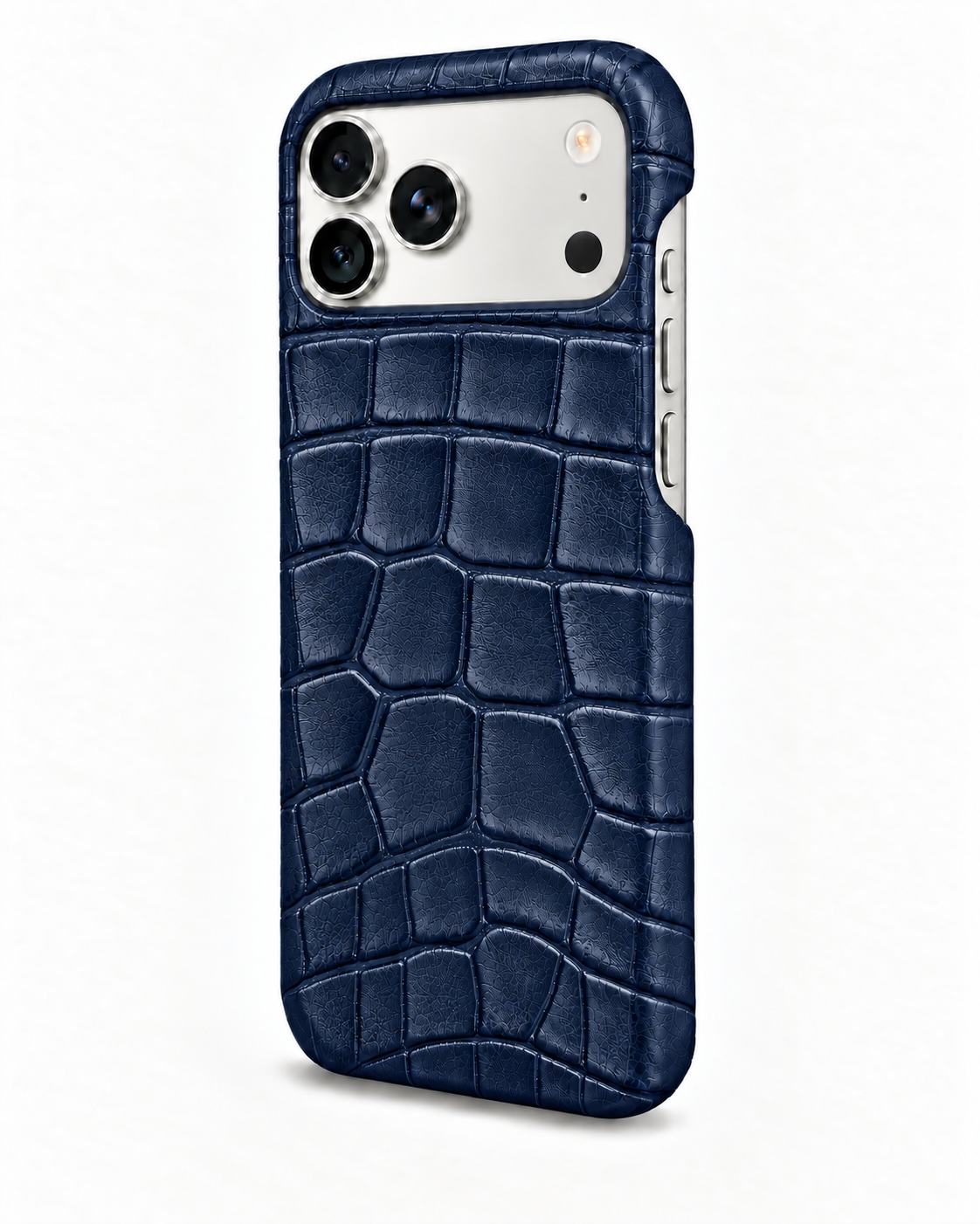 iPhone 17 Pro Max — iPhone 17 Pro Max— Vitello stampato coccodrillo — Blu — Visualizza immagine 2