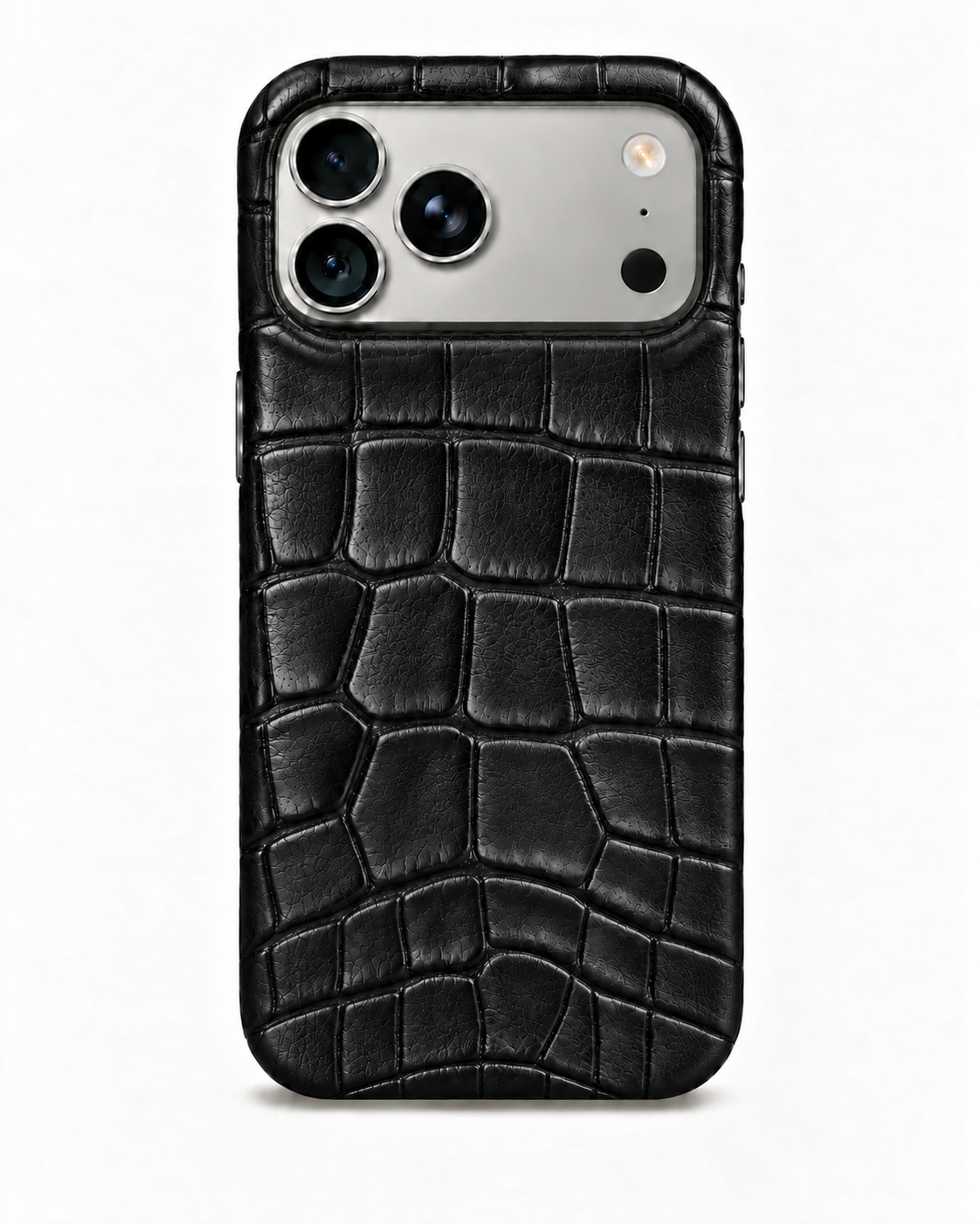 iPhone 17 Pro Max — iPhone 17 Pro Max— Crocodile-embossed calfskin — Glossy Black — View image 1