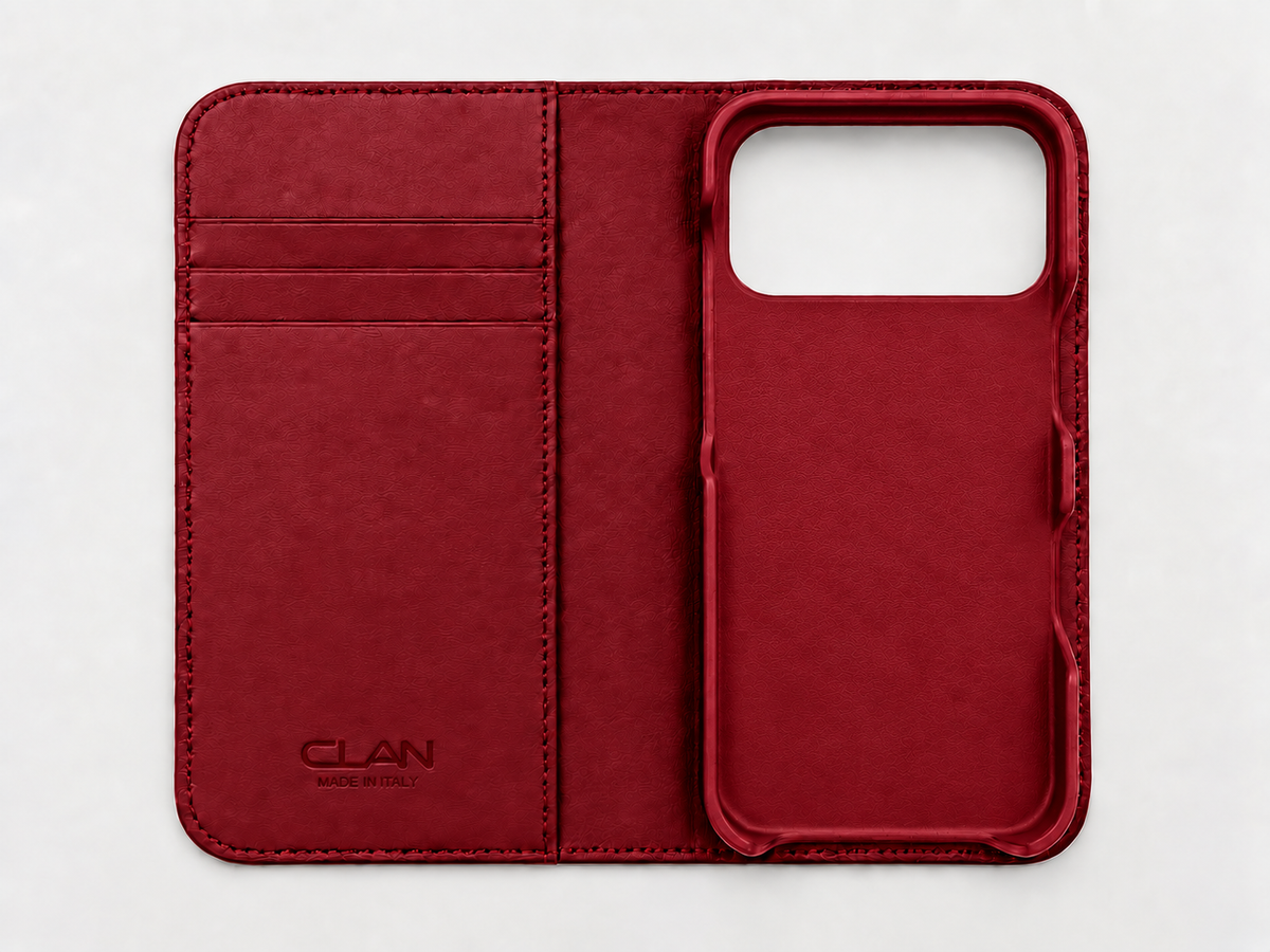 iPhone 17 Pro — Alligatore — Rosso ciliegia — Visualizza immagine 2