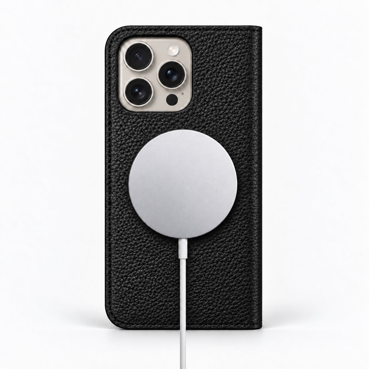 iPhone 16 Pro — Vitello goffrato — Nero — Visualizza immagine 5