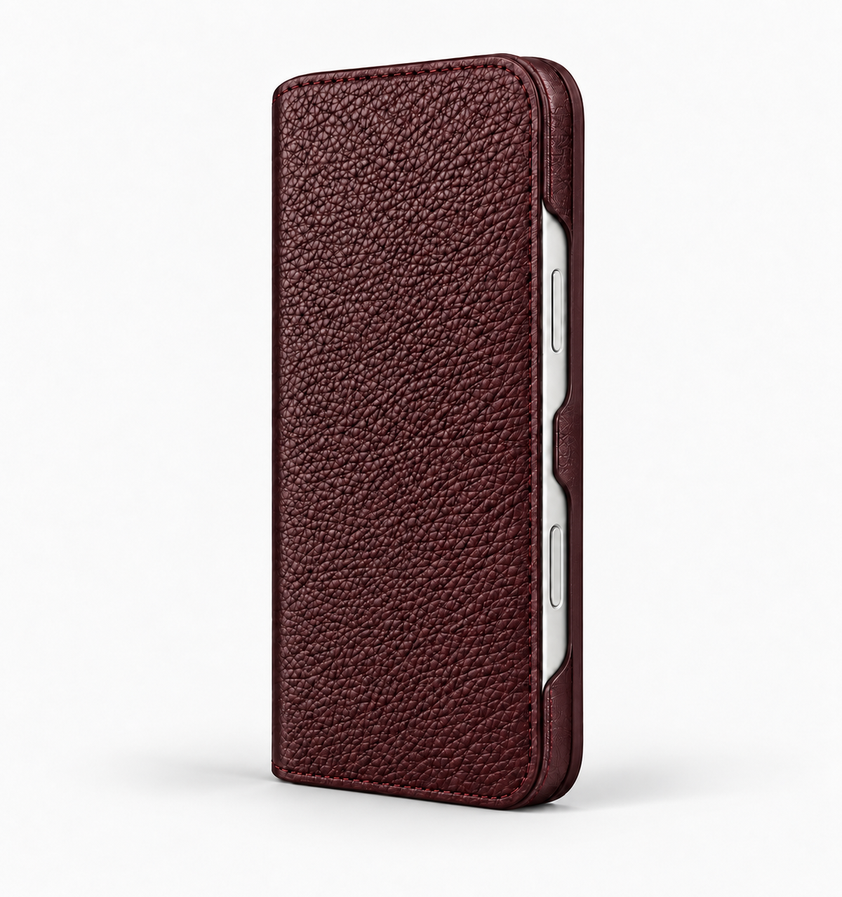 iPhone 16 Pro — Vitello goffrato — Burgundy — Visualizza immagine 4