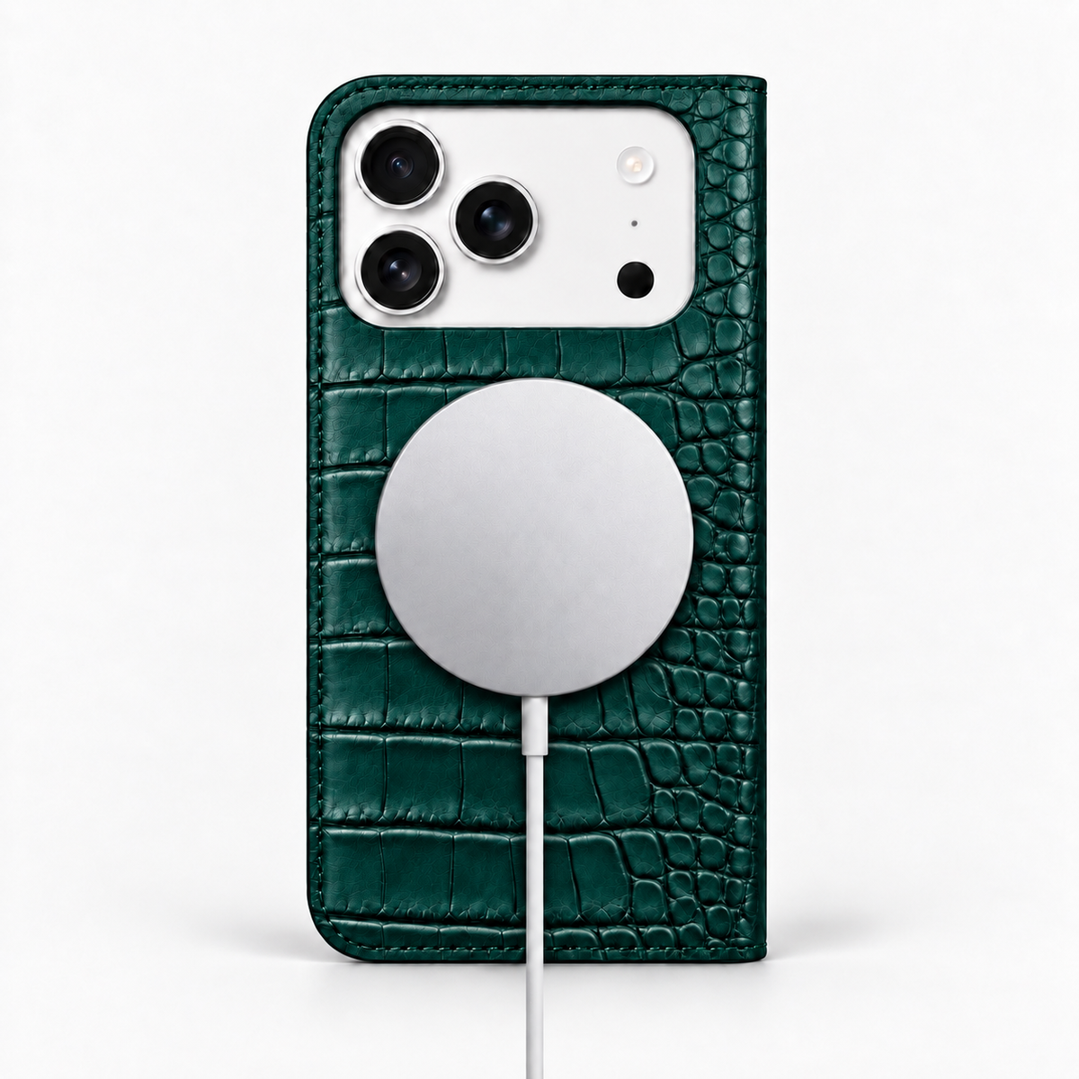 iPhone 17 Pro — Alligatore — Verde petrolio scuro — Visualizza immagine 5