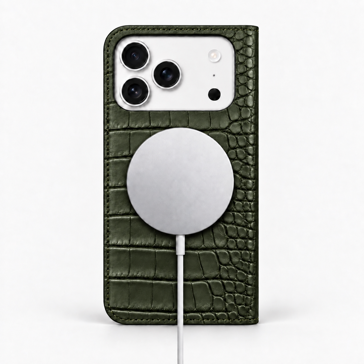 iPhone 17 Pro — Alligatore — Verde militare — Visualizza immagine 5