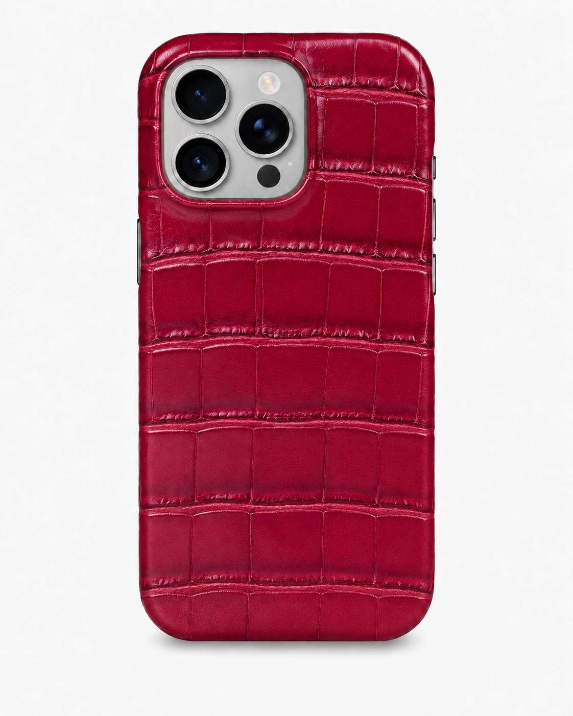 iPhone 16 Pro — Crocodile — Cherry Red — View image 1