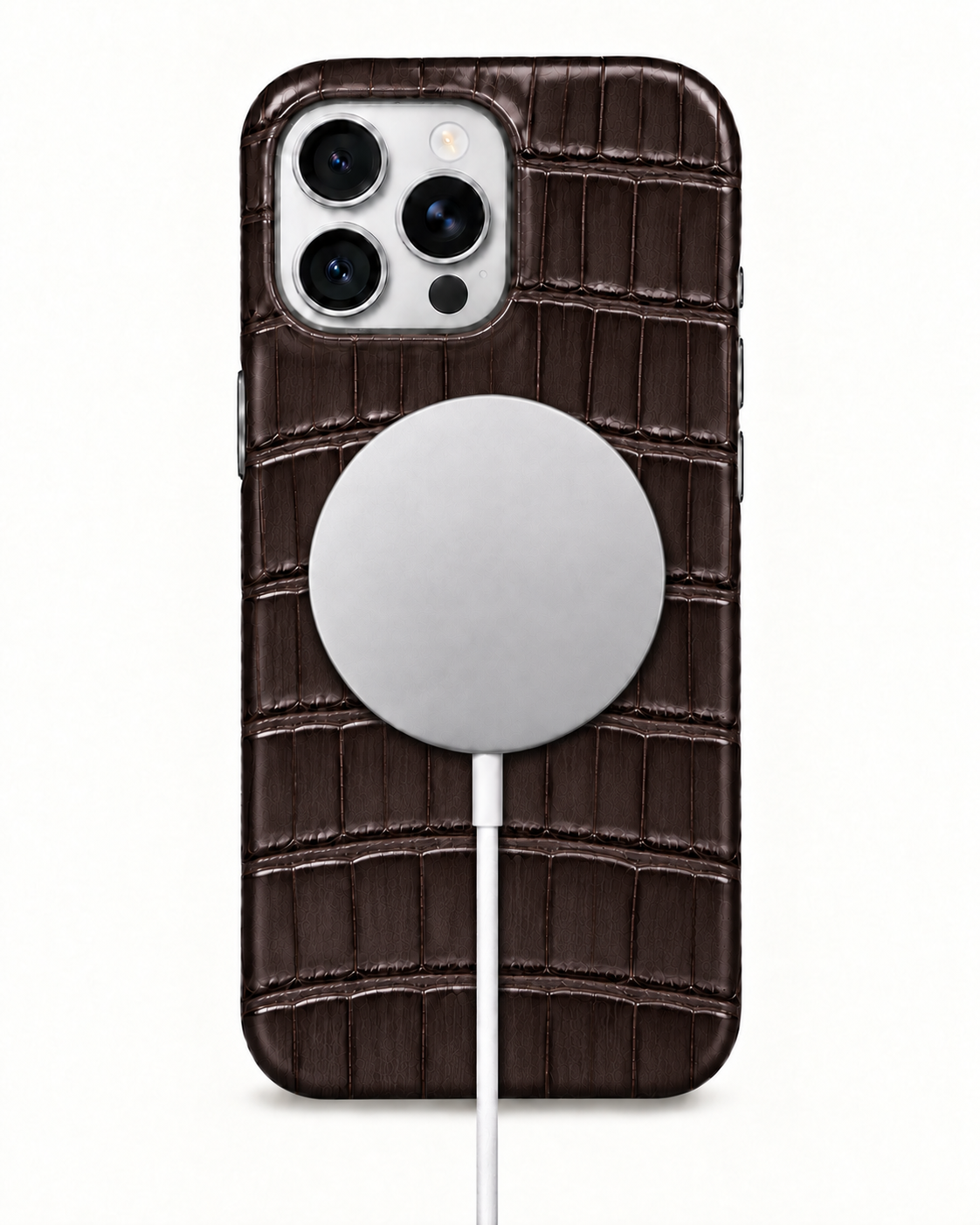 iPhone 16 Pro Max — Crocodile — Marron foncé — Voir l’image 5