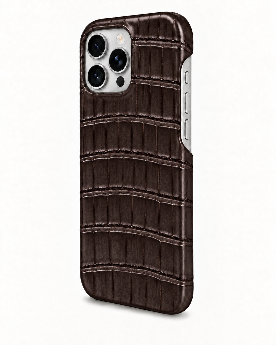 iPhone 16 Pro Max — Crocodile — Marron foncé — Voir l’image 2