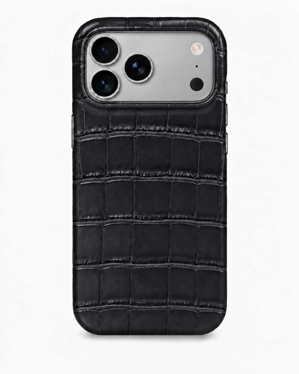 iPhone 18 Pro — Crocodile-embossed calfskin — Black