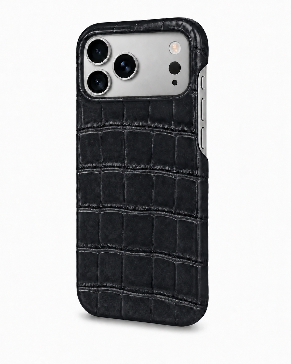 iPhone 17 Pro — Crocodile-embossed calfskin — Black — View image 2