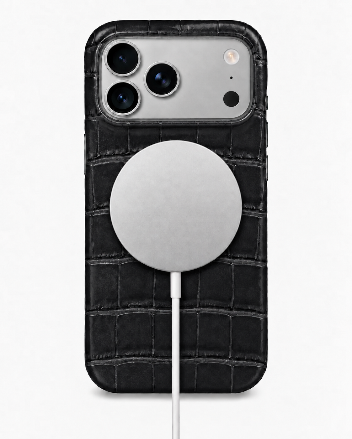 iPhone 17 Pro — Crocodile-embossed calfskin — Black — View image 5