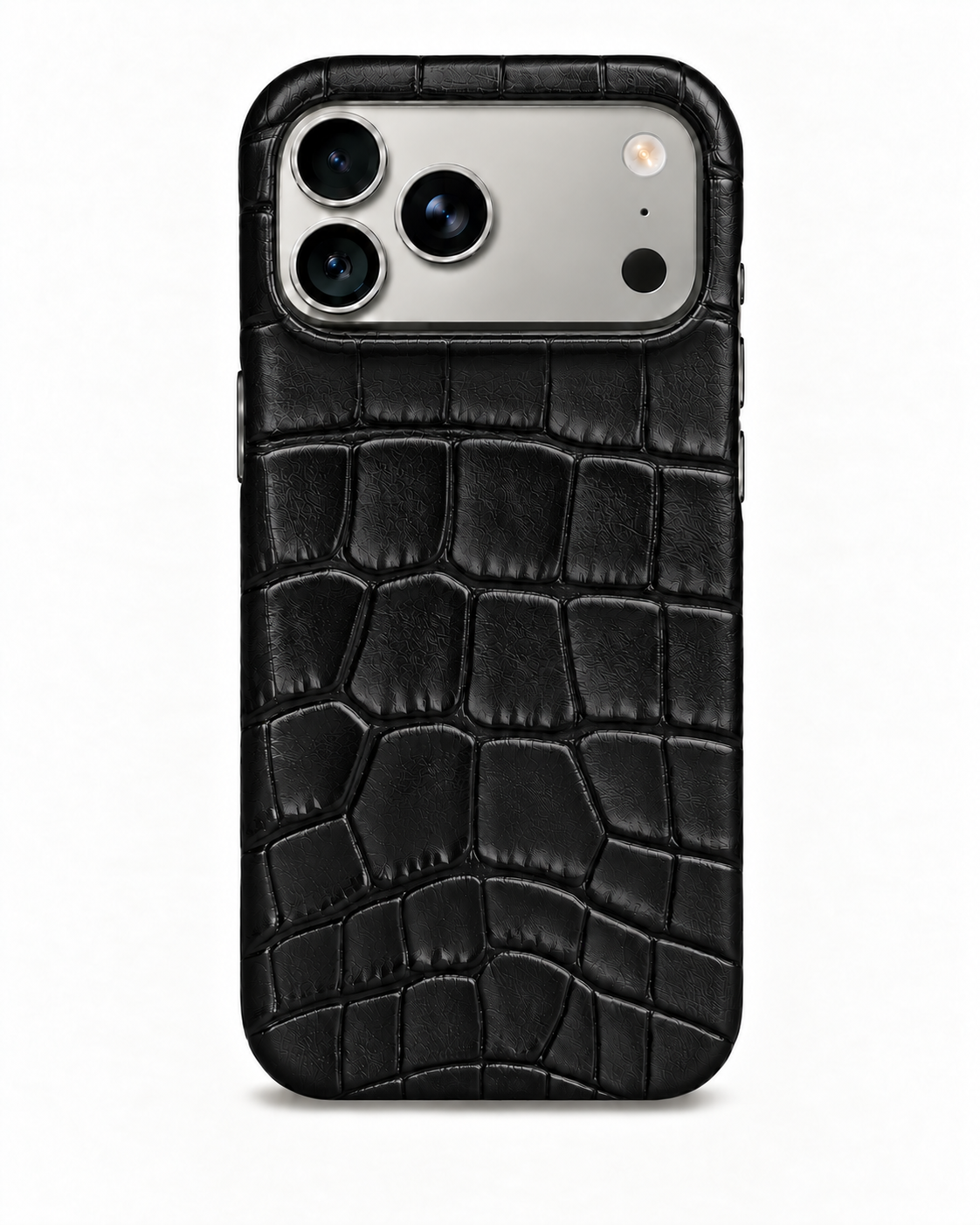 iPhone 18 Pro Max — Crocodile-embossed calfskin — Black — View image 1