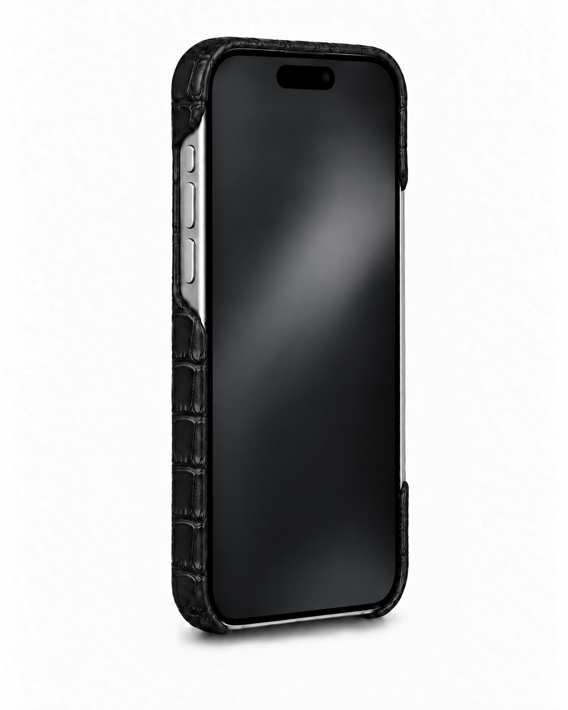 iPhone 18 Pro Max — Crocodile-embossed calfskin — Black — View image 3