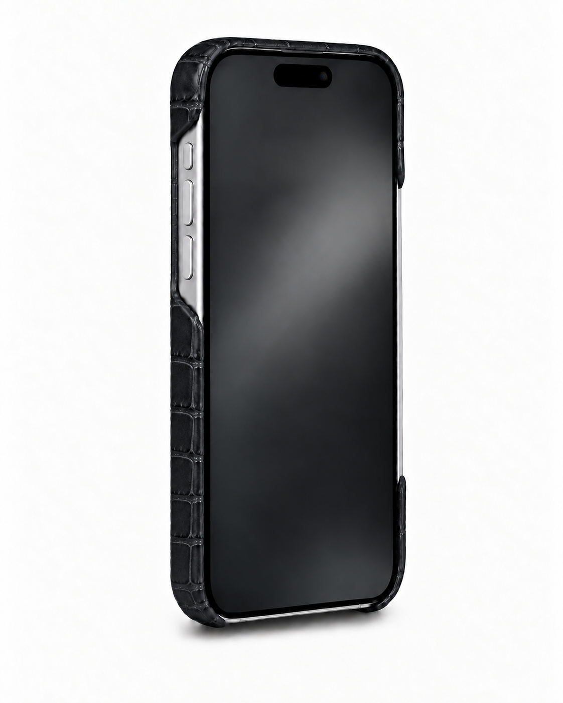 iPhone 17 Pro — Crocodile-embossed calfskin — Black — View image 3