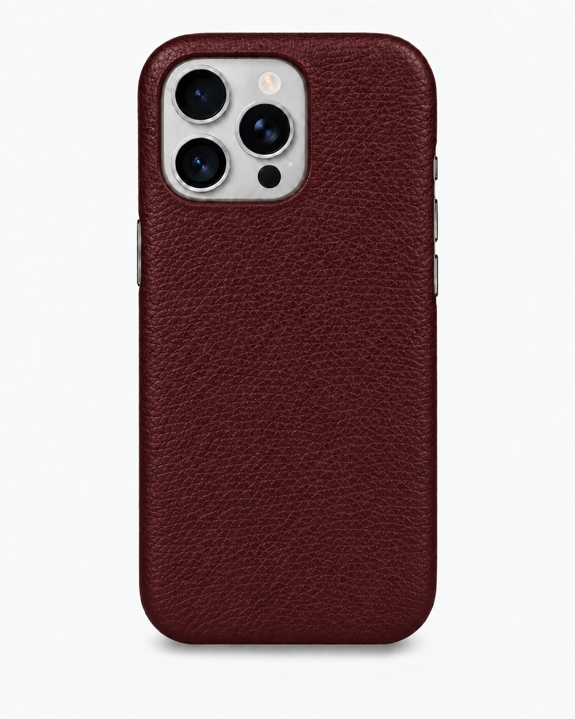 iPhone 16 Pro — Genarbtes Kalbsleder — Burgundy — Bild ansehen 1