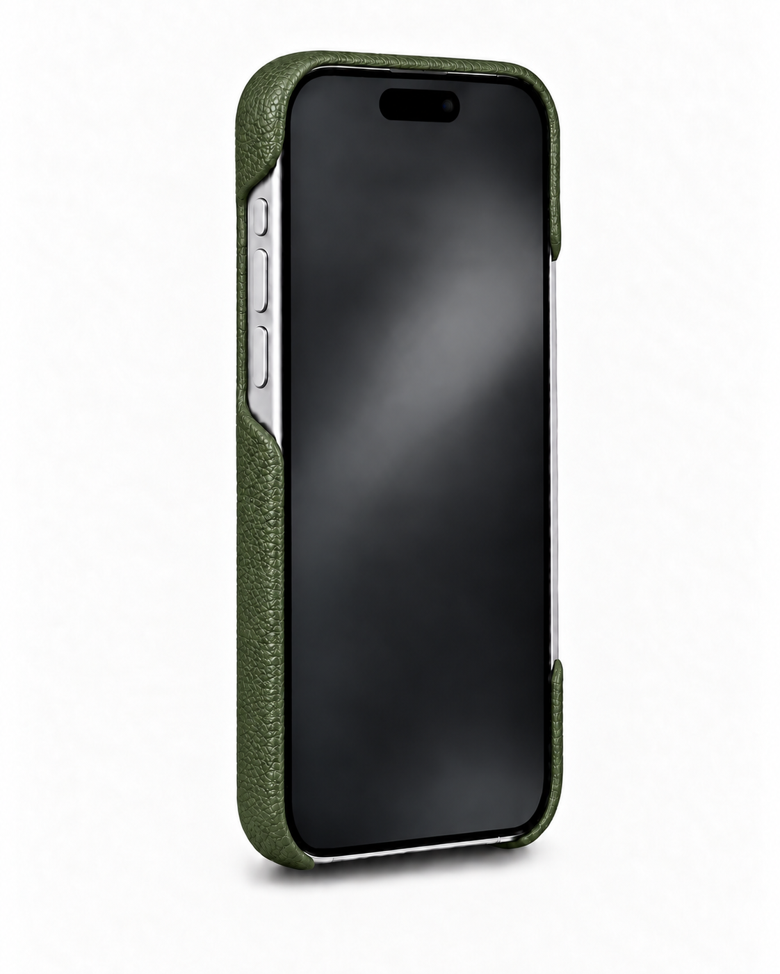 iPhone 16 Pro — Grained calfskin — Green — View image 3
