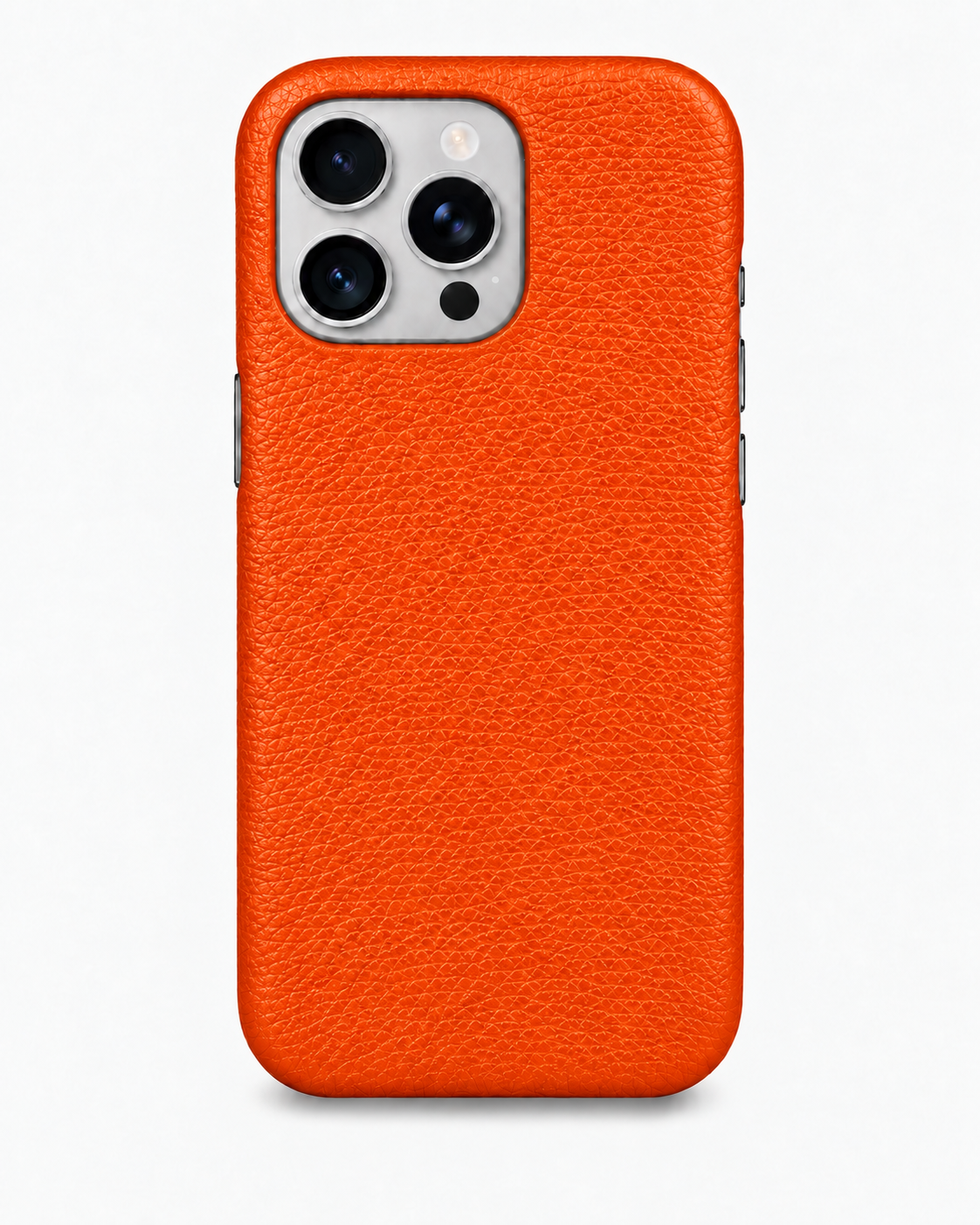 iPhone 16 Pro — Genarbtes Kalbsleder — Orange — Bild ansehen 1