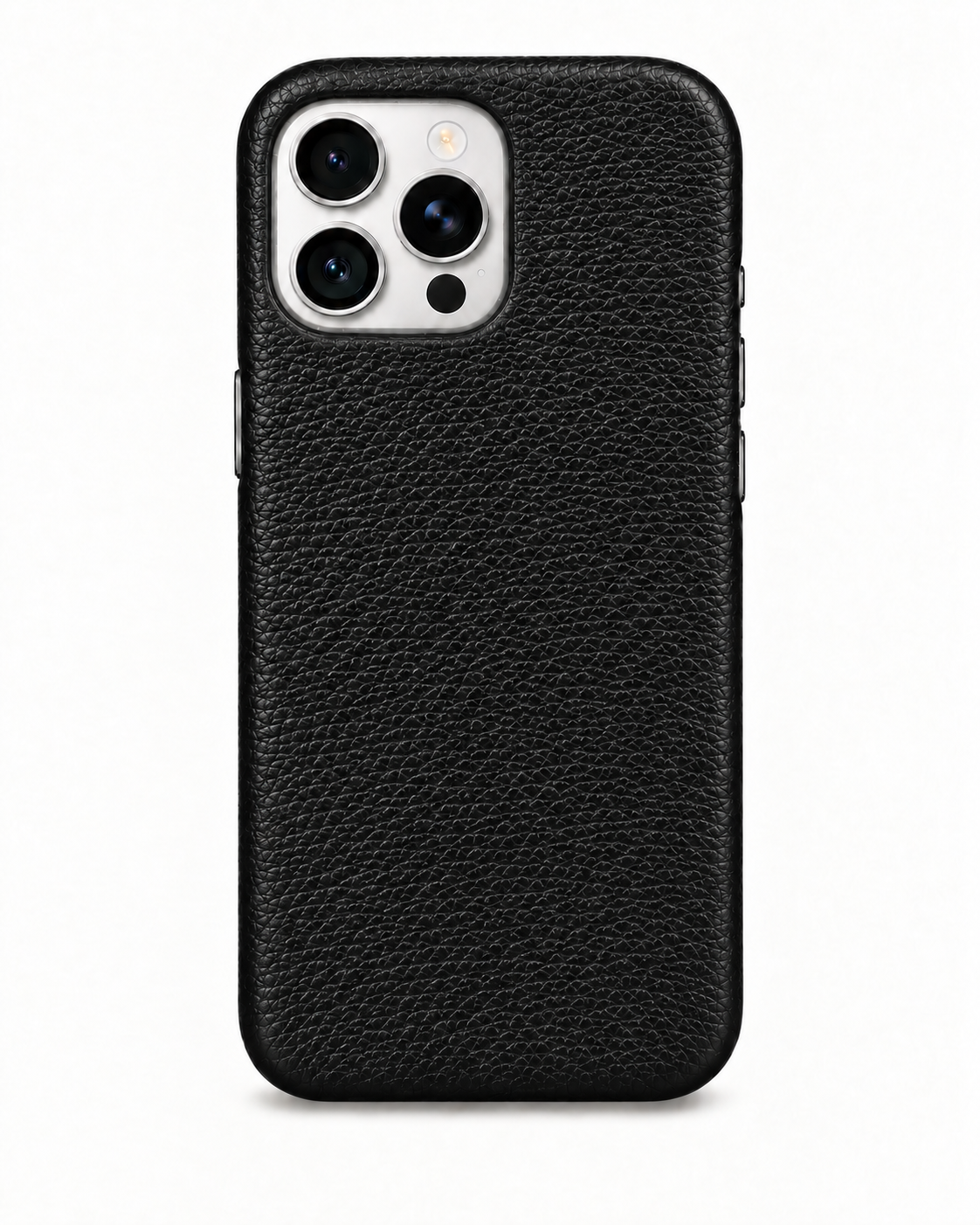 iPhone 16 Pro Max — Grained calfskin — Black — View image 1