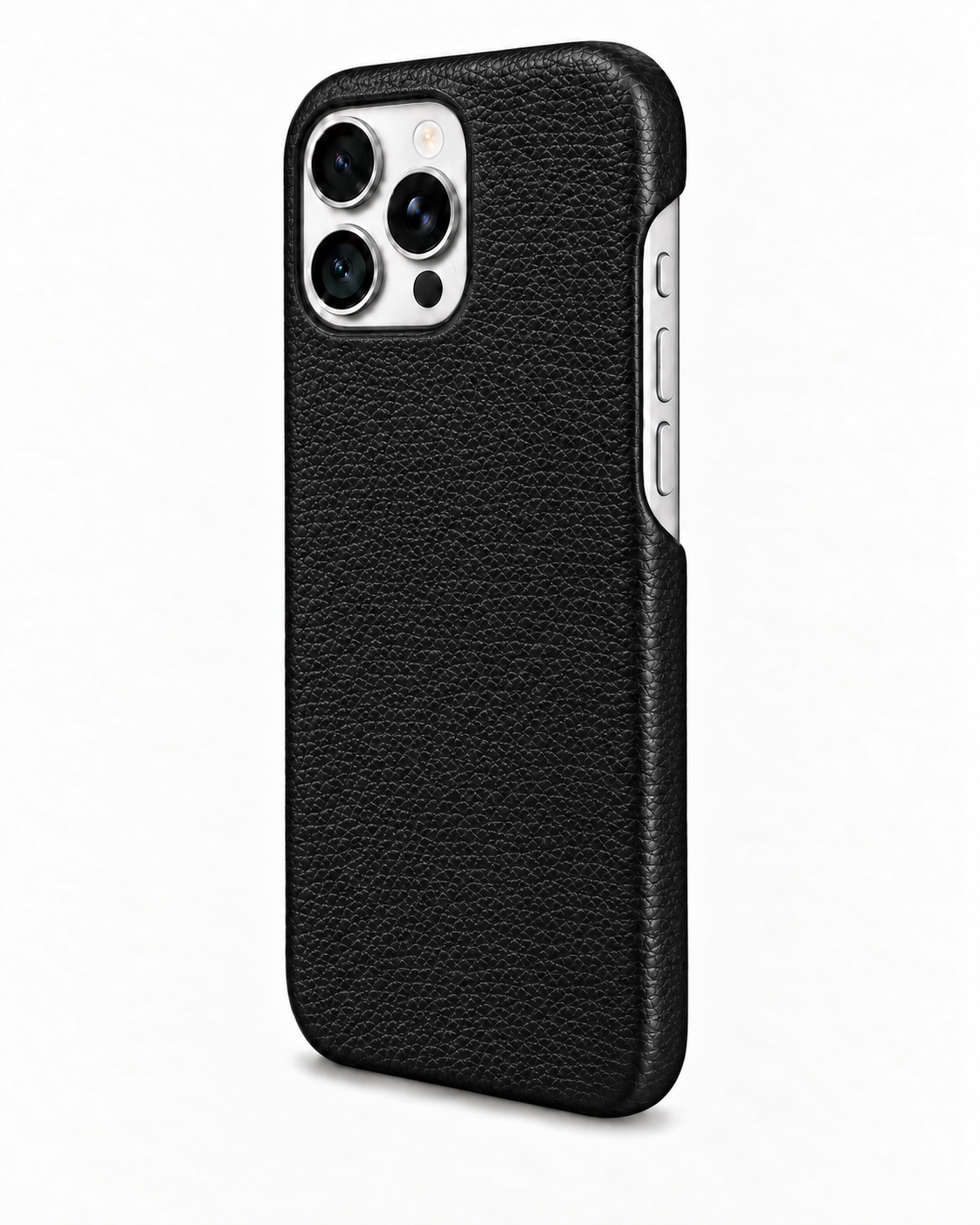 iPhone 16 Pro Max — Grained calfskin — Black — View image 2