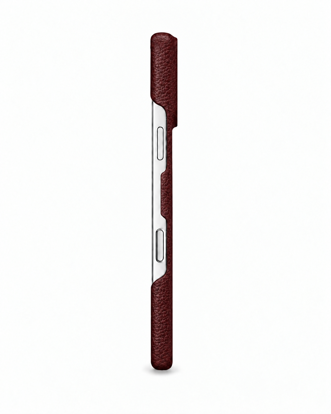 iPhone 16 Pro Max — Grained calfskin — Burgundy — View image 4