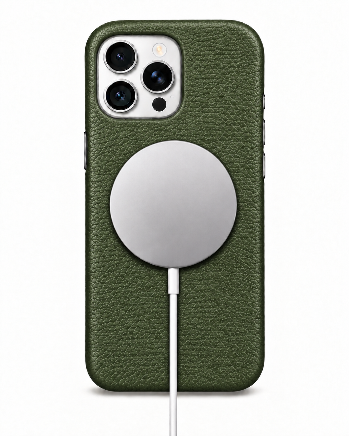 iPhone 16 Pro Max — Grained calfskin — Green — View image 5