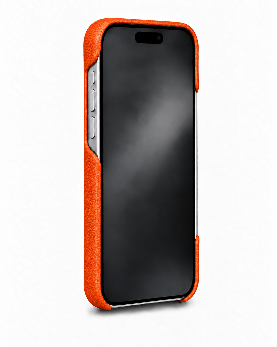iPhone 16 Pro Max — Grained calfskin — Orange — View image 3