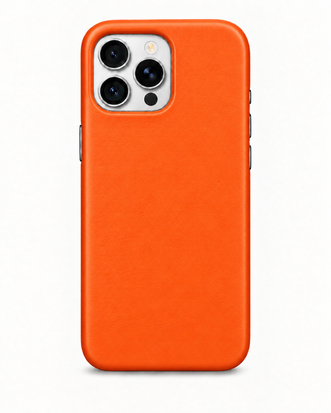 iPhone 16 Pro Max — Smooth calfskin — Orange — View image 1
