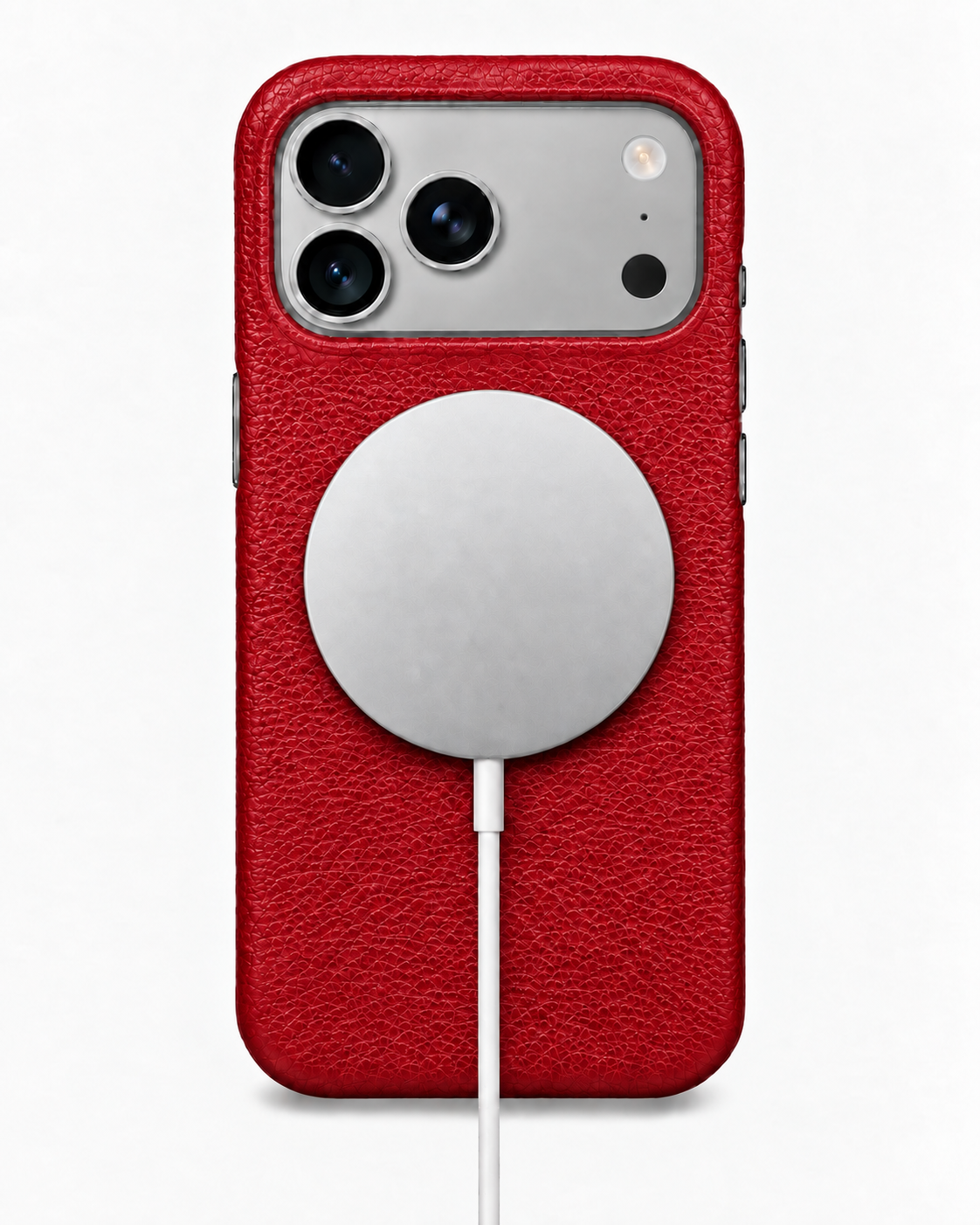 iPhone 17 Pro — Genarbtes Kalbsleder — Rot — Bild ansehen 5