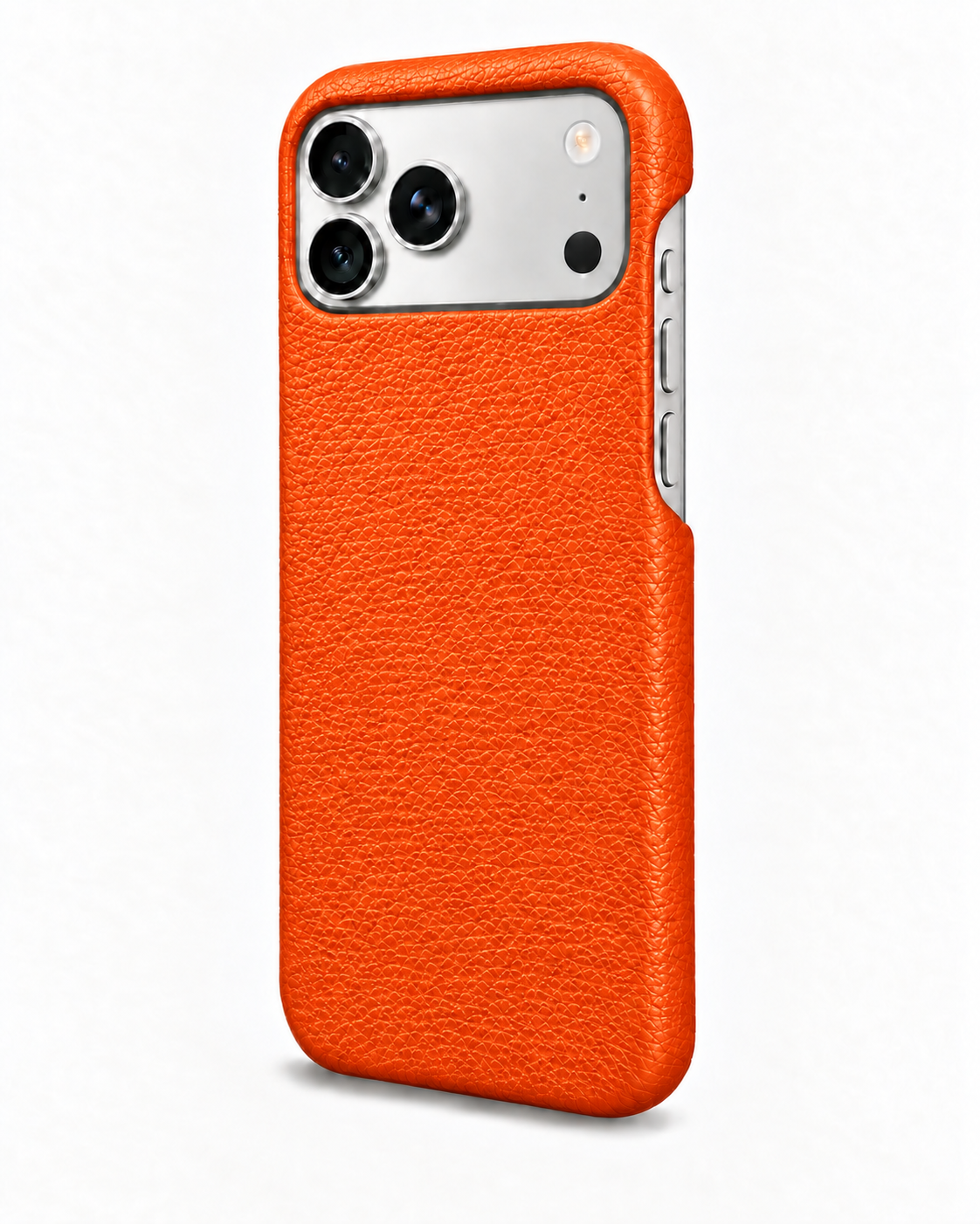 iPhone 18 Pro Max — Grained calfskin — Orange — View image 2
