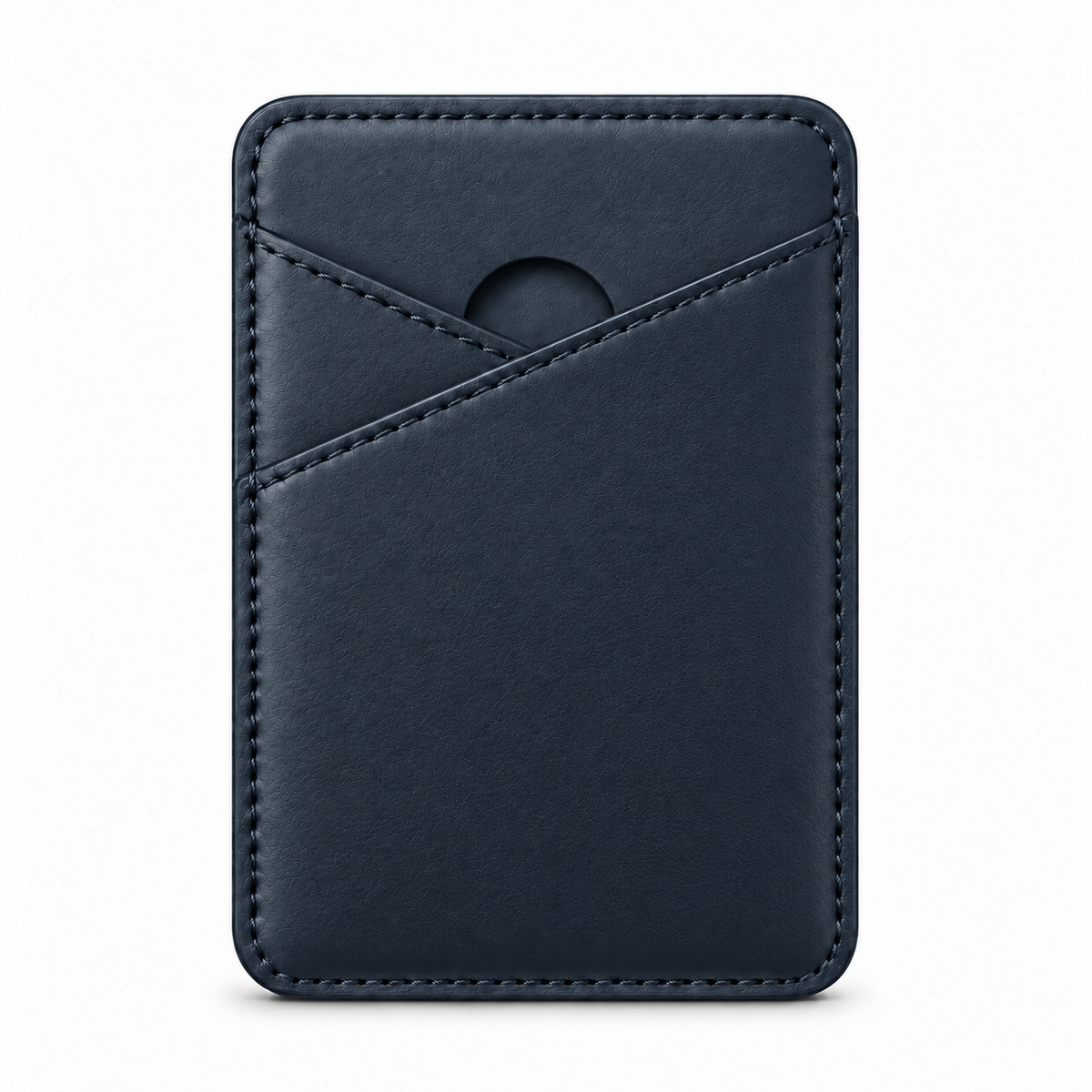 CLAN MagSafe Cross Pocket card holder — smooth calfskin — Blue — front