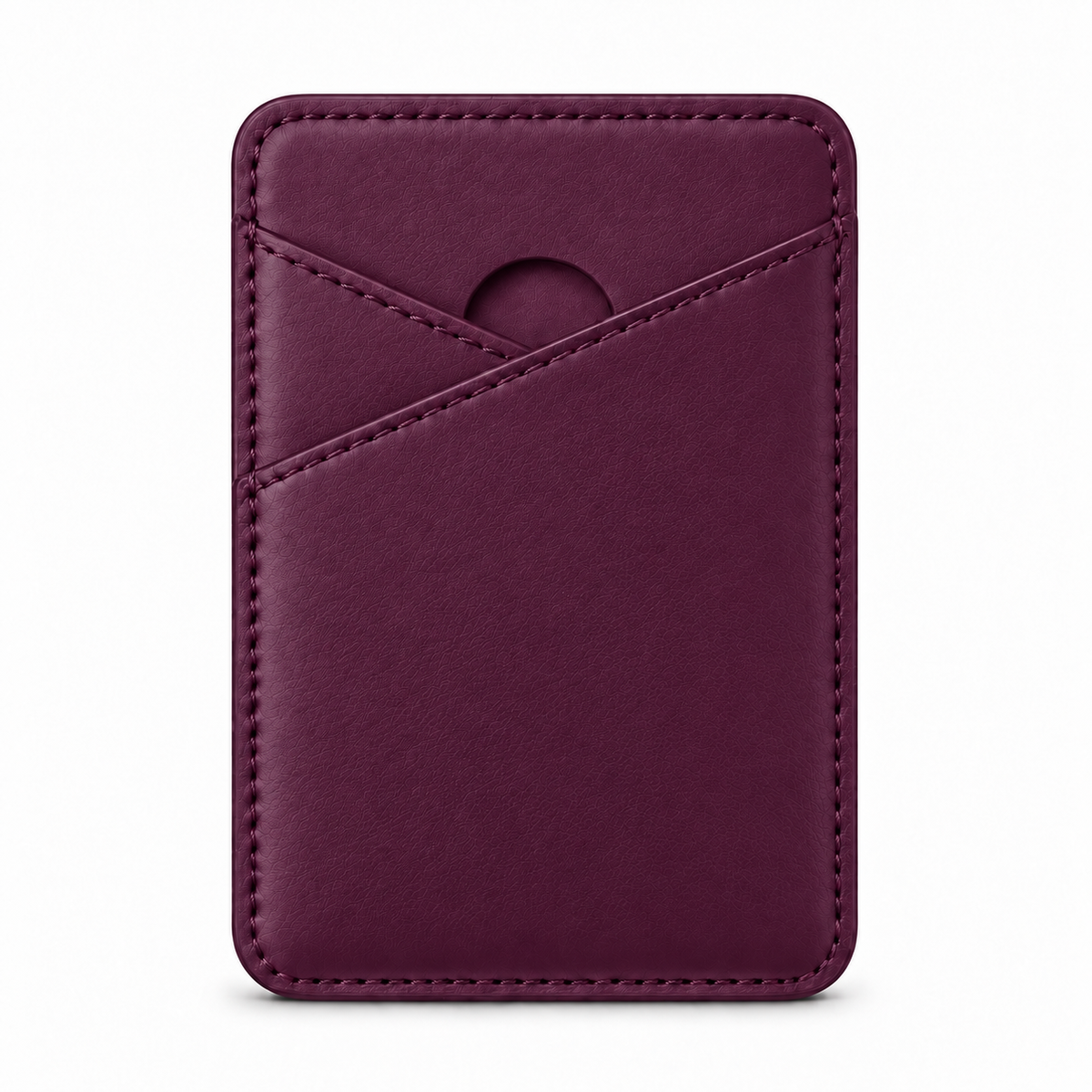 CLAN MagSafe Cross Pocket card holder — smooth calfskin — Purple — front