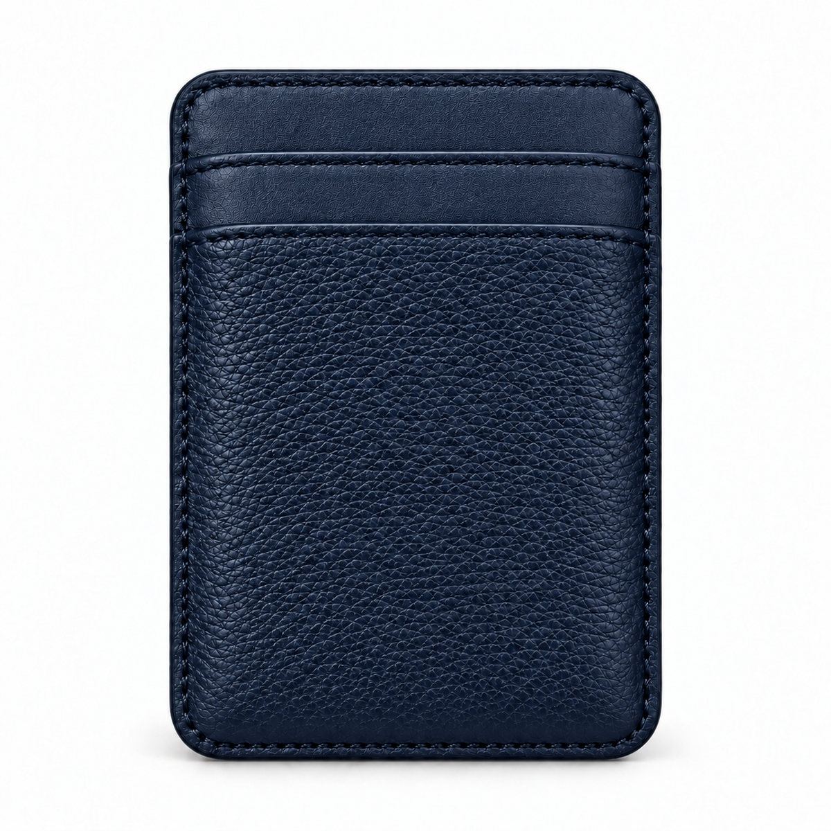 Tarjeteros MagSafe — Double Pocket — Ternera granulada — Azul