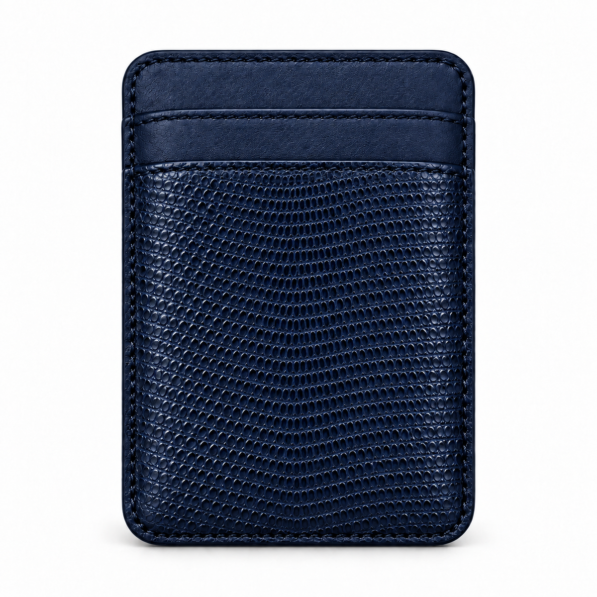 MagSafe-Kartenetuis — Double Pocket — Eidechsenleder — Blau