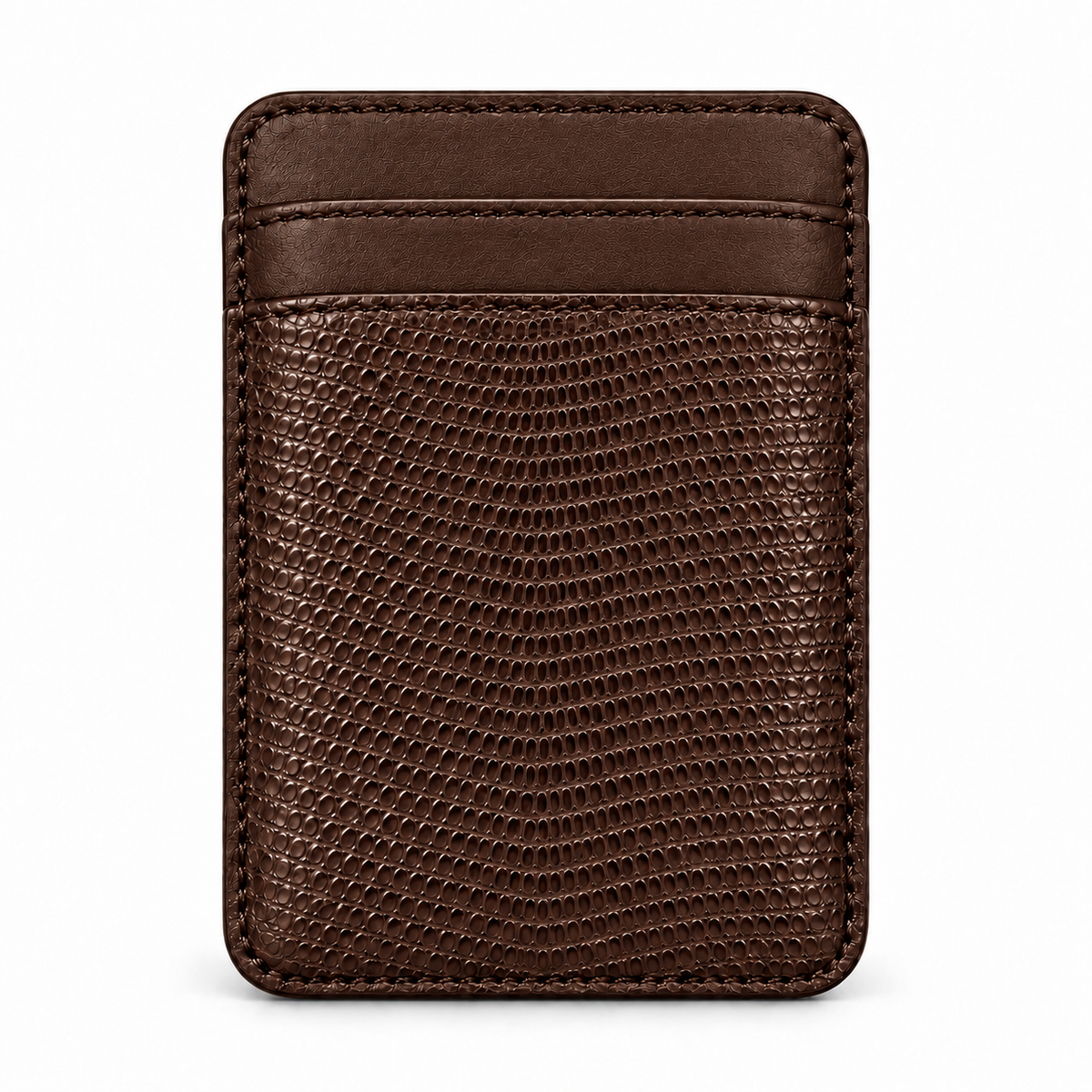MagSafe-Kartenetuis — Double Pocket — Eidechsenleder — Braun