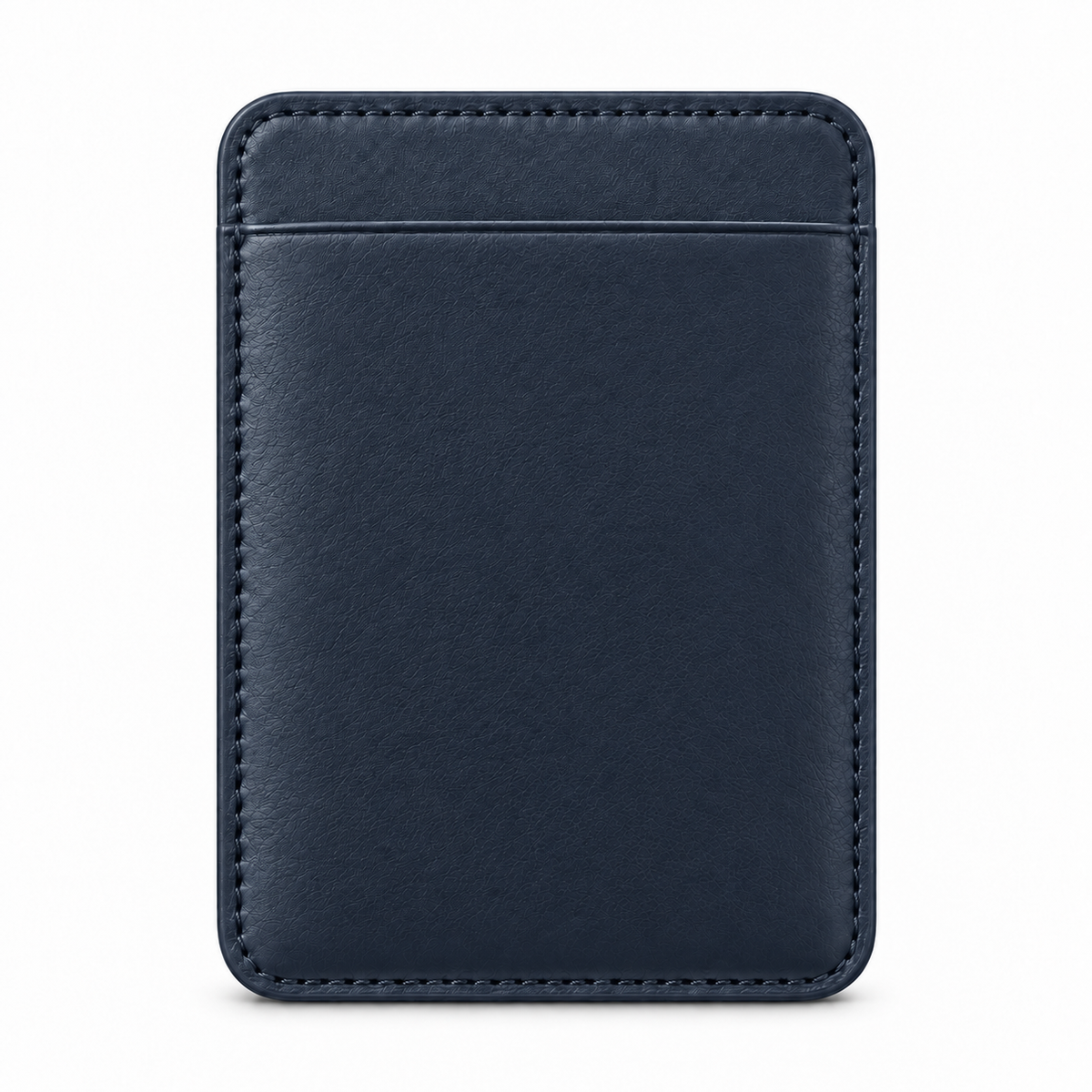 CLAN MagSafe Single Pocket card holder — smooth calfskin — Blue — front