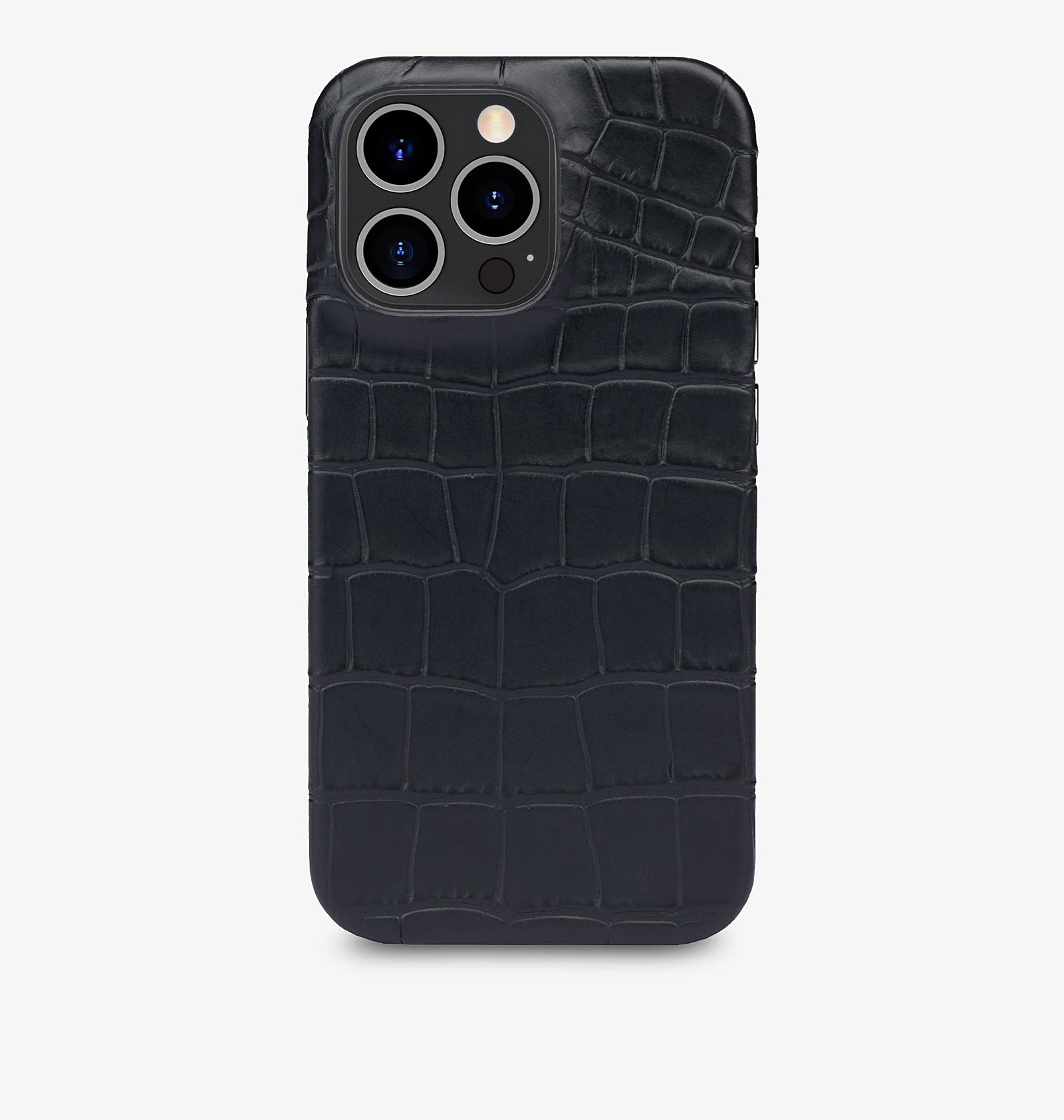 iPhone 14 Pro Max — Vitello stampato coccodrillo — Nero — Visualizza immagine 1