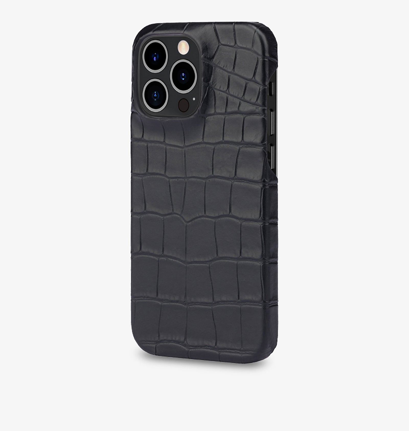 iPhone 14 Pro Max — Vitello stampato coccodrillo — Nero — Visualizza immagine 2